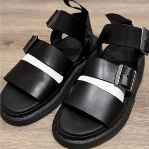 Dr. Martens Gryphon gladiator sandals. Black Leather.